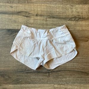 White size 4 Lululemon speed up shorts
